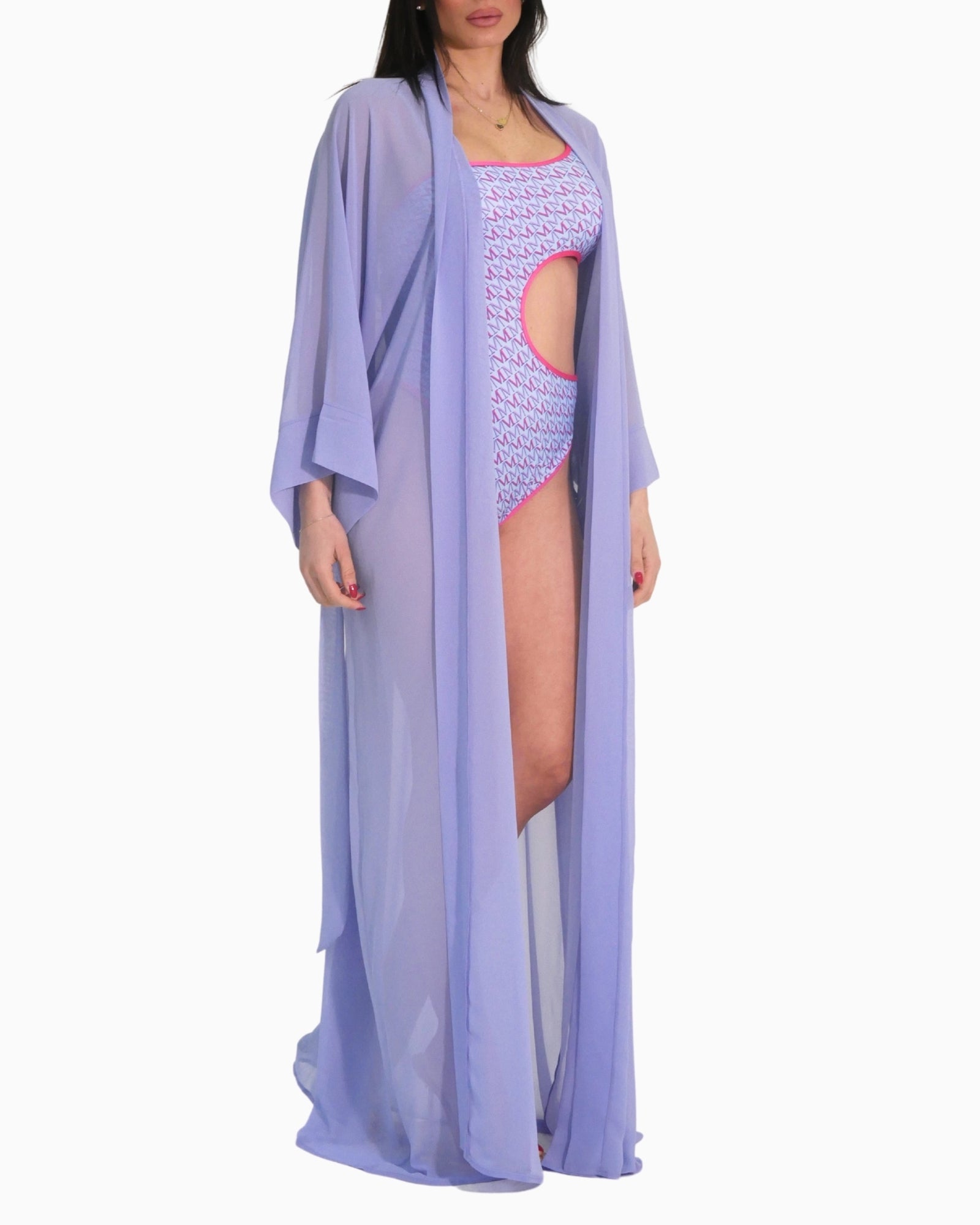 District Margherita Mazzei Copricostume 5WU73 0023 - SanShopLuxury - 2025, Abbigliamento, Beachwear, Celeste, Copricostume, District Margherita Mazzei, Donna, Idoneo, Kimono Lungo, New, Primavera/Estate, SS25, Ultimo, Unica