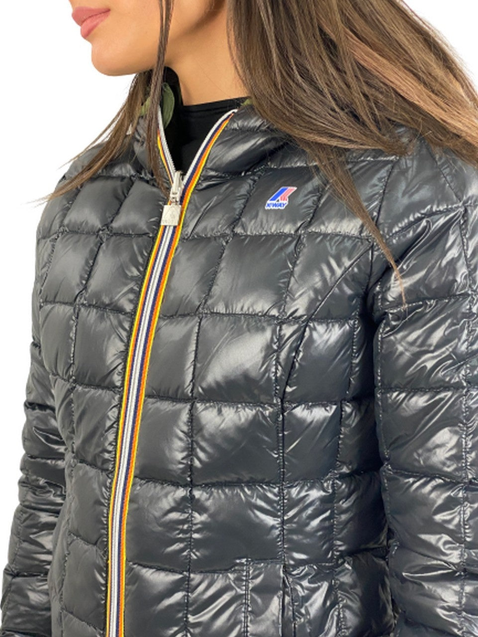 K-Way Giubbino K002II0 - SanShopLuxury - -50%, 2018, 4=XXL, 7=M, 8=S, 9=XS, Abbigliamento, Autunno/Inverno, Bianco, Donna, FW18, Giubbino, Grigio, K-Way, Nero, Outlet, Rosa