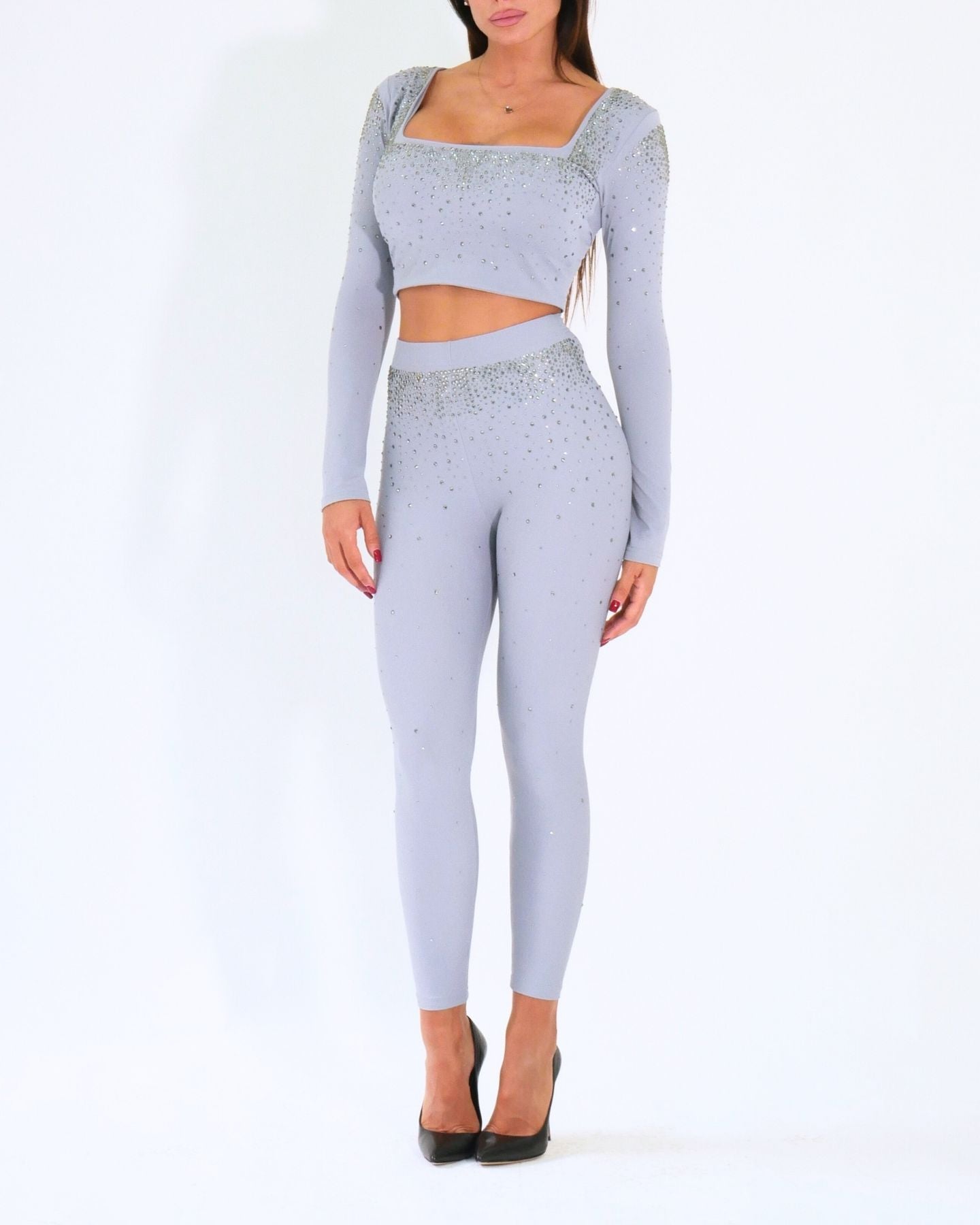 District Margherita Mazzei Top SH45 0023 - SanShopLuxury - 2024, Abbigliamento, Autunno/Inverno, Crop, District Margherita Mazzei, Donna, FW24, Grigio, Idoneo, L, M, Outlet, S, Top, XL, XS