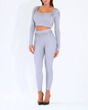 District Margherita Mazzei Top SH45 0023 - SanShopLuxury - 2024, Abbigliamento, Autunno/Inverno, Crop, District Margherita Mazzei, Donna, FW24, Grigio, Idoneo, L, M, Outlet, S, Top, XL, XS