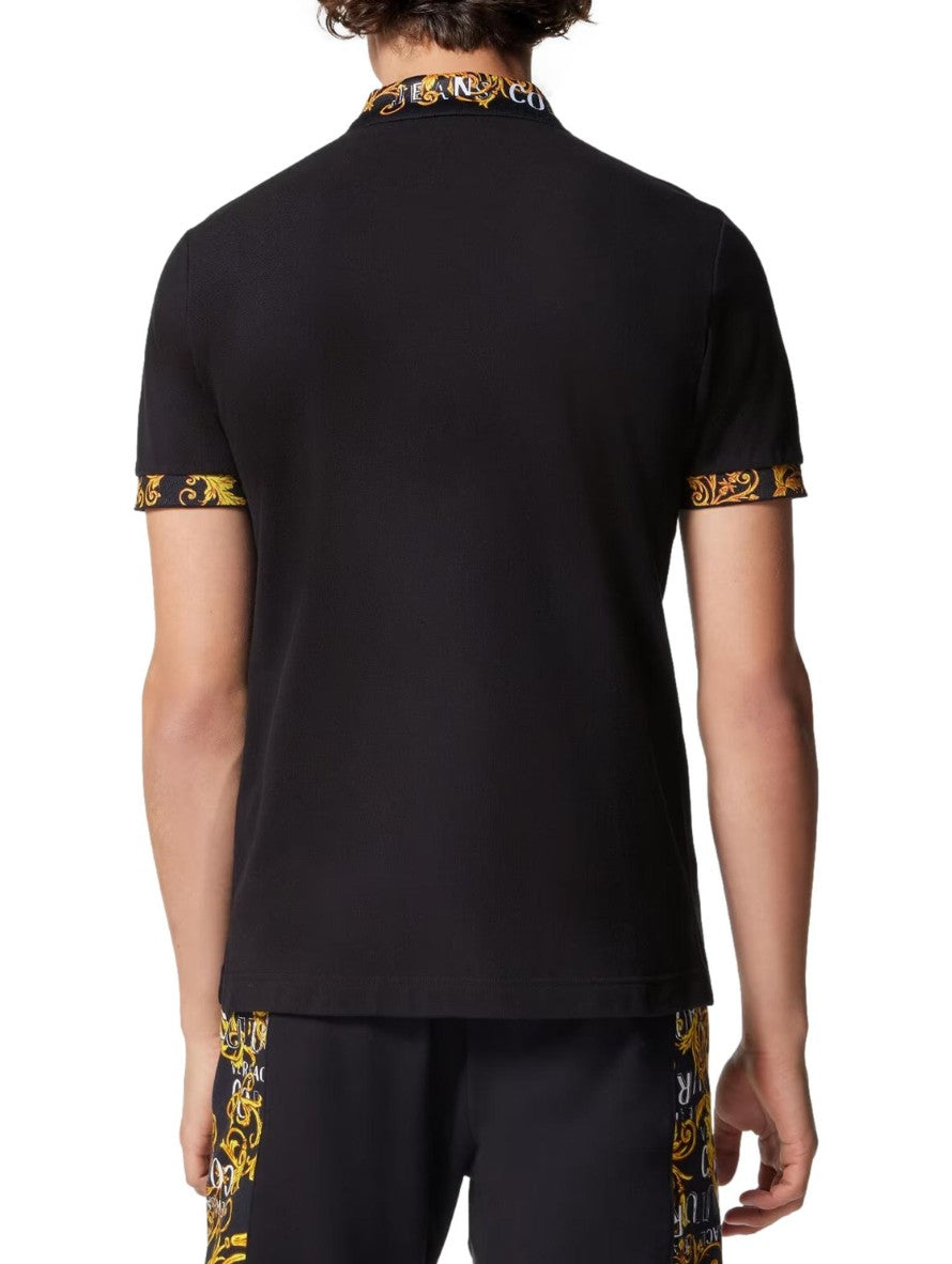 Versace Jeans Couture T-Shirt Polo 74GAGT18 CJ01T - SanShopLuxury - 2023, Abbigliamento, L, M, Nero, Outlet, Primavera/Estate, SS23, T-Shirt Polo, Uomo, Versace Jeans Couture
