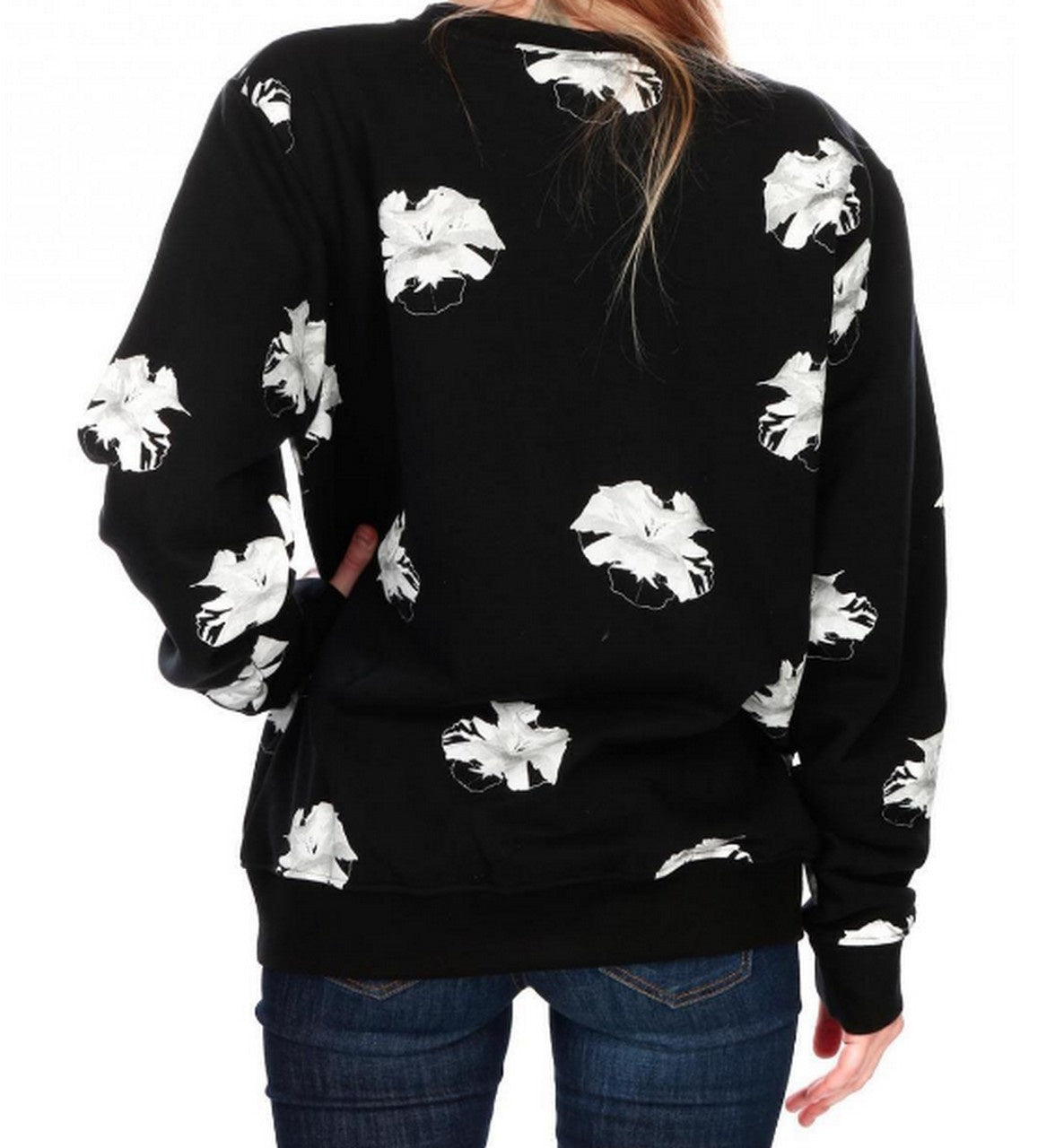 Marcelo Burlon Felpa CWBA015R18630063 1088 - SanShopLuxury - -70%, 2017, Abbigliamento, Autunno/Inverno, Donna, Felpa, FW17, Girocollo, L, M, Marcelo Burlon, Nero, Outlet