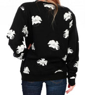 Marcelo Burlon Felpa CWBA015R18630063 1088 - SanShopLuxury - -70%, 2017, Abbigliamento, Autunno/Inverno, Donna, Felpa, FW17, Girocollo, L, M, Marcelo Burlon, Nero, Outlet