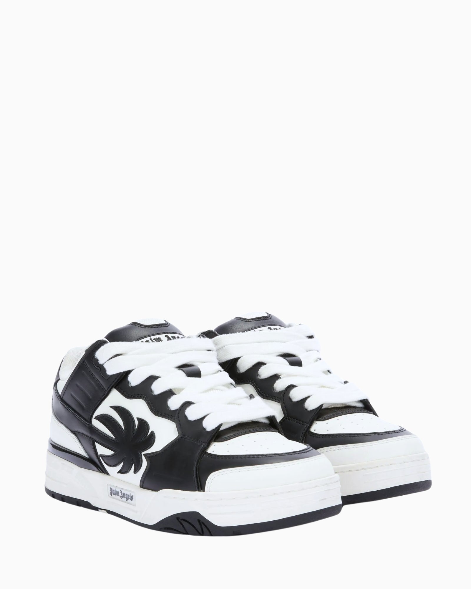 Palm Angels Sneakers PMIA101S25LEA0010110 - SanShopLuxury - 2025, 41, 42, 43, 44, Autunno/Inverno, Bianco-Nero, Calzature, Continuativo, Idoneo, New, Palm Angels, Primavera/Estate, Sneakers, SS25, Uomo