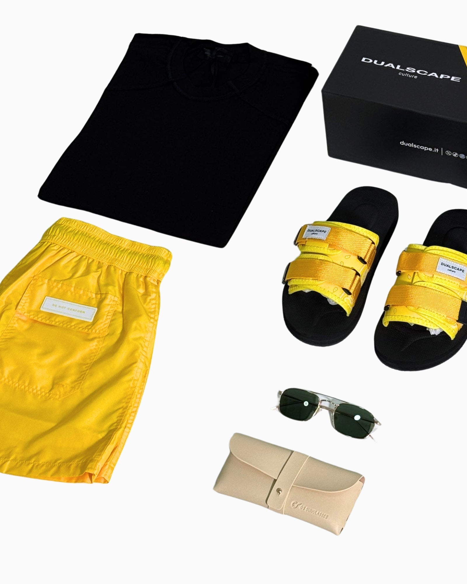 Dualscape Sandali DC-C08-GIALLO - SanShopLuxury - 2025, 39/40, 41/42, 43/44, 45/46, Beachwear, Calzature, Dualscape, Giallo, New, Primavera/Estate, Sandali, SS25, Stellato, Uomo