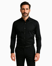 Sartoria Italiana Camicia 001369-03 - SanShopLuxury - 2019, 37, 38, 39, 41, 45, Abbigliamento, Autunno/Inverno, Camicia, Carry Over, Continuativo, Idoneo, Nero, New, Primavera/Estate, Sartoria Italiana, Uomo