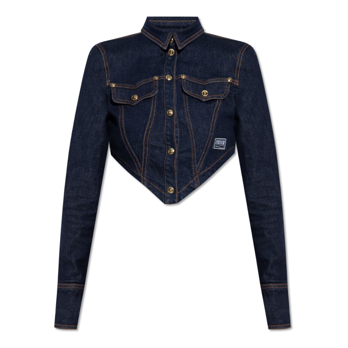 Versace Jeans Couture Giubbino 75HAL255 DW042L54 - SanShopLuxury - 2023, 40, 42, A bustier, Abbigliamento, Autunno/Inverno, Blu, Donna, FW23, Giubbino, Outlet, Versace Jeans Couture