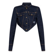 Versace Jeans Couture Giubbino 75HAL255 DW042L54 - SanShopLuxury - 2023, 40, 42, A bustier, Abbigliamento, Autunno/Inverno, Blu, Donna, FW23, Giubbino, Outlet, Versace Jeans Couture