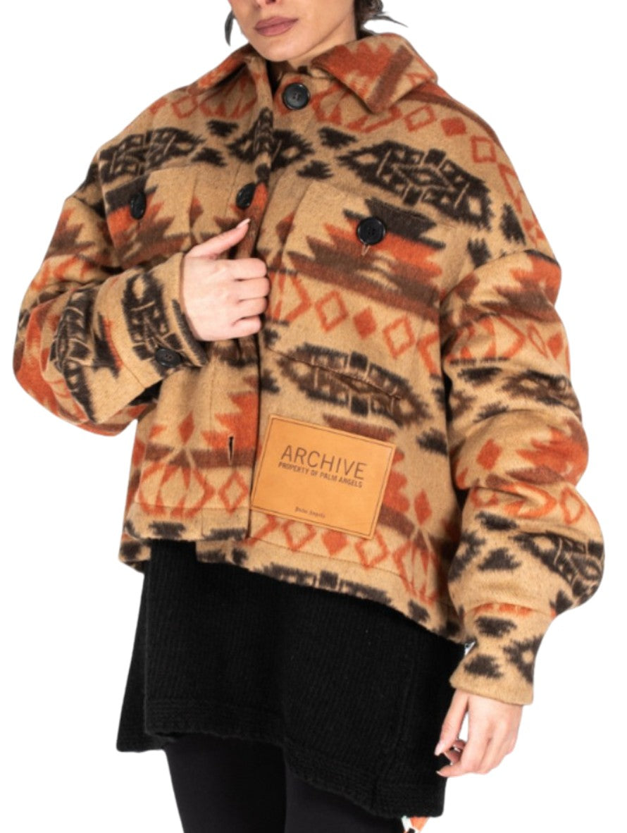 Palm Angels Giubbino PWEA060F21FAB0038486 - SanShopLuxury - -50%, 2021, Abbigliamento, Autunno/Inverno, Camel, Donna, FW21, Giubbino, Outlet, Palm Angels, S, XS