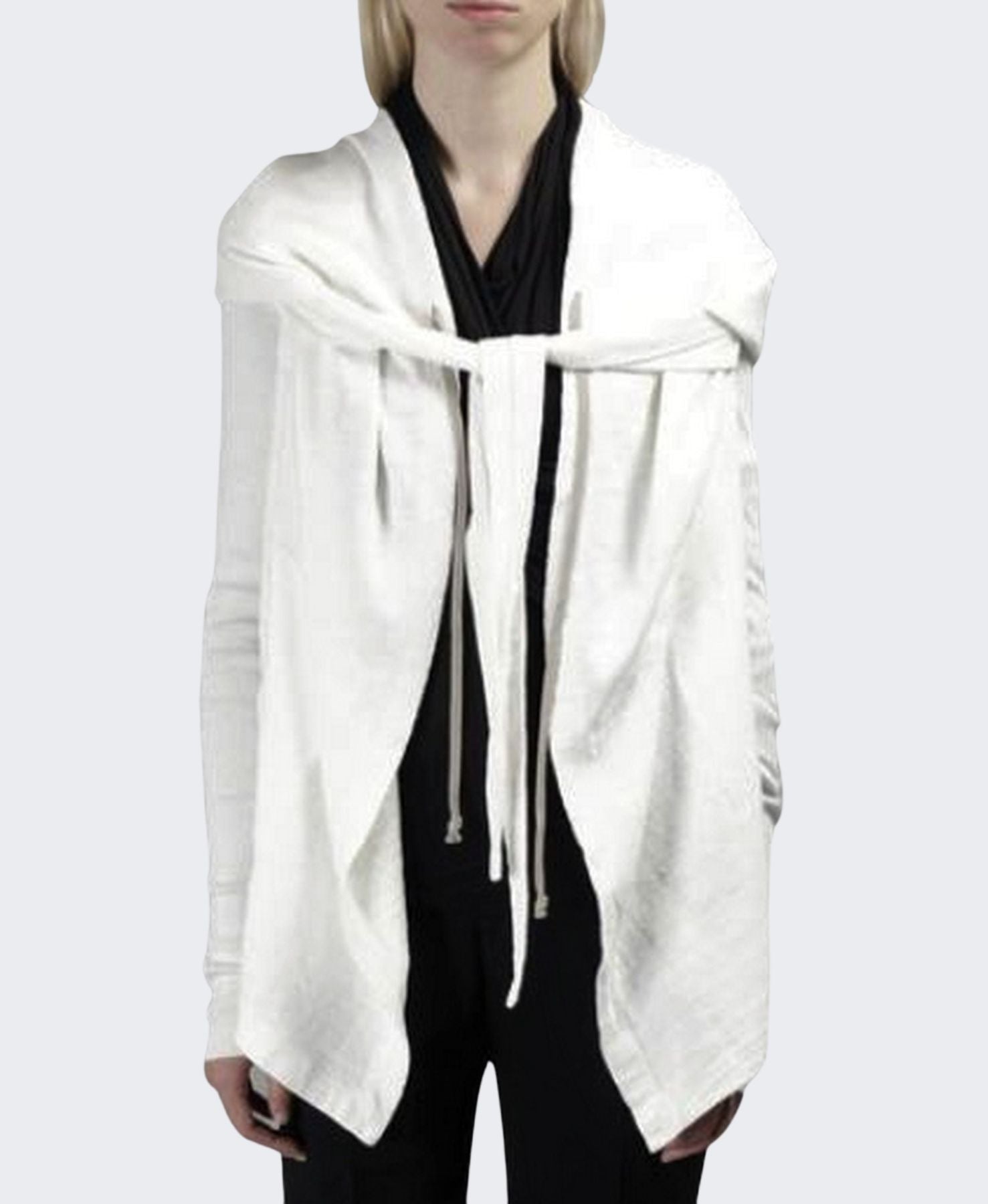 Rick Owens Drkshdw Felpa DS17F2222/BG - SanShopLuxury - -70%, 2017, Abbigliamento, Autunno/Inverno, Bianco, Con Cappuccio, Donna, Felpa, FW17, Grigio, M, Outlet, Rick Owens Drkshdw, S