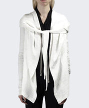 Rick Owens Drkshdw Felpa DS17F2222/BG - SanShopLuxury - -70%, 2017, Abbigliamento, Autunno/Inverno, Bianco, Con Cappuccio, Donna, Felpa, FW17, Grigio, M, Outlet, Rick Owens Drkshdw, S