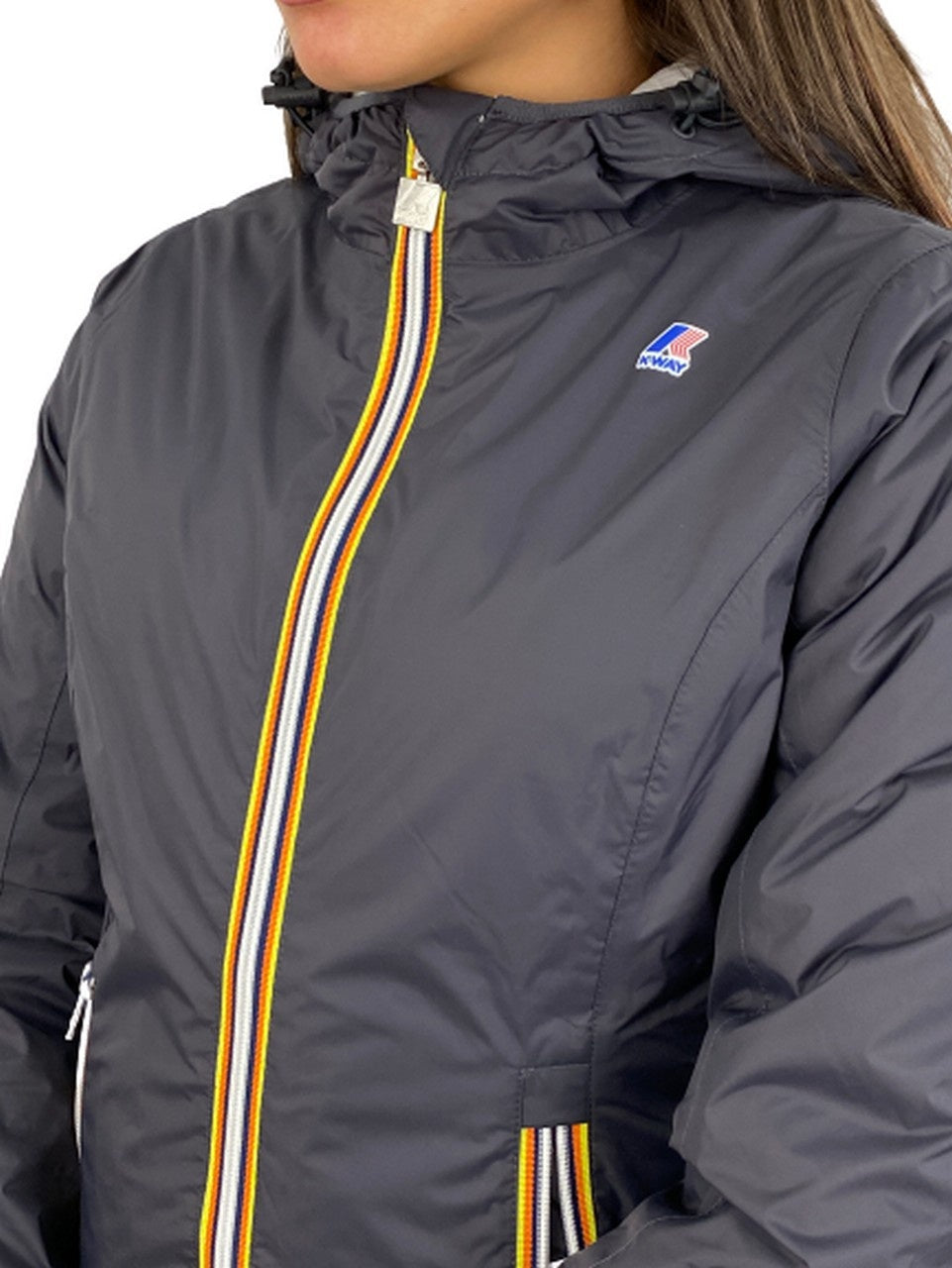 K-Way Giubbino K002II0 - SanShopLuxury - -50%, 2018, 4=XXL, 7=M, 8=S, 9=XS, Abbigliamento, Autunno/Inverno, Bianco, Donna, FW18, Giubbino, Grigio, K-Way, Nero, Outlet, Rosa