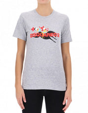 Dsquared2 T-Shirt S72GD0110 857 - SanShopLuxury - -50%, 2018, Abbigliamento, Autunno/Inverno, Donna, Dsquared2, FW18, Grigio, L, M, Outlet, S, T-Shirt, XS