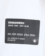 Dsquared2 T-Shirt S74GD1237/S23009100 - SanShopLuxury - 2024, Abbigliamento, Bianco, Bianco-Nero, Dsquared2, Idoneo, L, M, Outlet, Primavera/Estate, S, SS24, T-Shirt, Uomo, XL, XXL