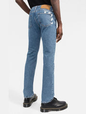 Jeans Off-White OMYA102C99DEN007 4901 - SanShopLuxury - 46, 48, 50, Abbigliamento, Autunno/Inverno, Blu, Carry Over, Continuativo, Idoneo, Jeans, New, Off-White, Primavera/Estate, Uomo