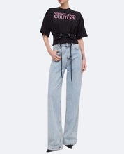 Versace Jeans Couture T-Shirt 76HAHG04/CJ00G899 - SanShopLuxury - 2024, Abbigliamento, Donna, Idoneo, L, M, Nero, Outlet, Primavera/Estate, S, SS24, T-Shirt, Versace Jeans Couture