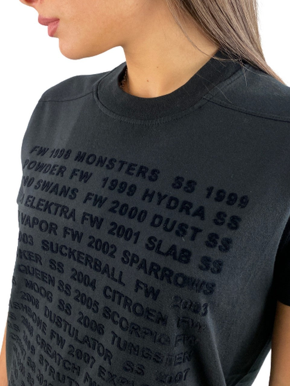 Rick Owens Drkshdw T-Shirt DS20F1205/RNEP10909 - SanShopLuxury - -50%, 2020, Abbigliamento, Autunno/Inverno, Donna, FW20, L, M, Nero, Outlet, Rick Owens Drkshdw, T-Shirt, XL