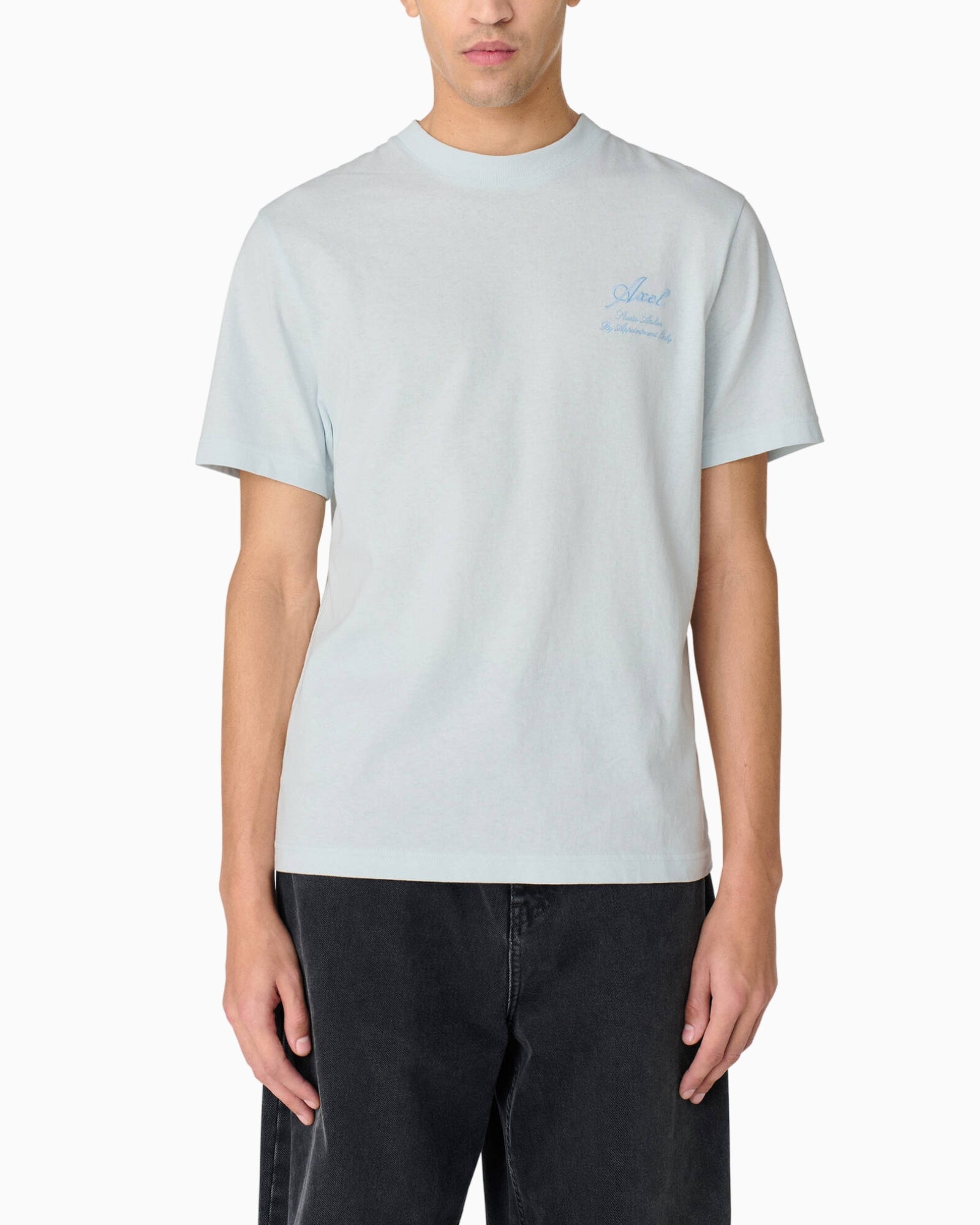 Axel Arigato T-Shirt A3008003/ICEBLUE - SanShopLuxury - 2025, Abbigliamento, Axel Arigato, Blu, Idoneo, L, M, New, Primavera/Estate, S, SS25, T-Shirt, Uomo, XL