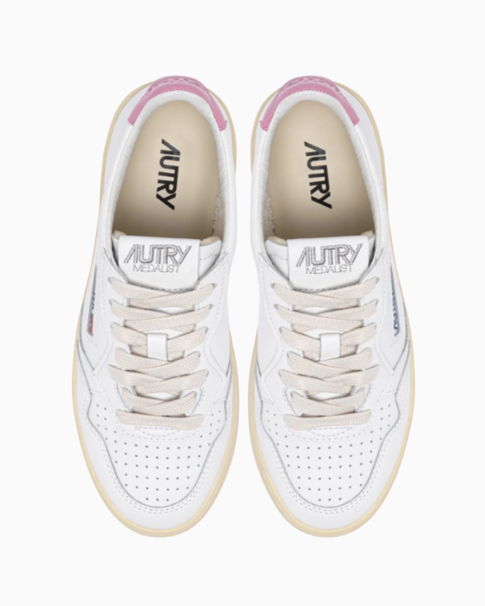 Autry Sneakers AULW-LL88 - SanShopLuxury - 2025, 36, 37, 38, 39, 40, Autry, Autunno/Inverno, Bianco-Rosa, Calzature, Donna, FW25, New, Sneakers, Stellato