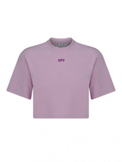 Off-White T-Shirt OWAA081F22JER001 - SanShopLuxury - 2022, Abbigliamento, Autunno/Inverno, Crop, Donna, FW22, L, Lilla, M, Off-White, Outlet, S, T-Shirt, Viola, XS
