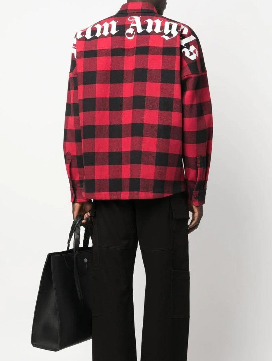 Palm Angels Camicie PMES002C99FAB001 - SanShopLuxury - 2023, Abbigliamento, Autunno/Inverno, Camicie, Carry Over, Continuativo, Idoneo, L, M, Nero, New, Palm Angels, Primavera/Estate, Rosso, S, Ultimo, Uomo