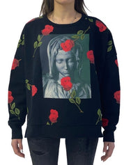 Marcelo Burlon Felpa CWBA016F17506260 1088 - SanShopLuxury - -70%, 2016, Abbigliamento, Autunno/Inverno, Donna, Felpa, FW16, Girocollo, M, Marcelo Burlon, Nero, Outlet, XS