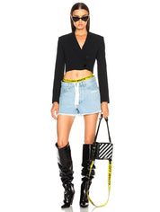 Off-White Short OWYC001S18955144/7101 - SanShopLuxury - -50%, 2018, 45, 46, Abbigliamento, Azzurro, Blu, Donna, Off-White, Outlet, Primavera/Estate, Short, SS18