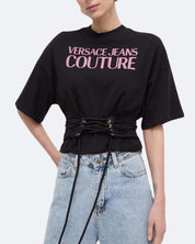 Versace Jeans Couture T-Shirt 76HAHG04/CJ00G899 - SanShopLuxury - 2024, Abbigliamento, Donna, Idoneo, L, M, Nero, Outlet, Primavera/Estate, S, SS24, T-Shirt, Versace Jeans Couture