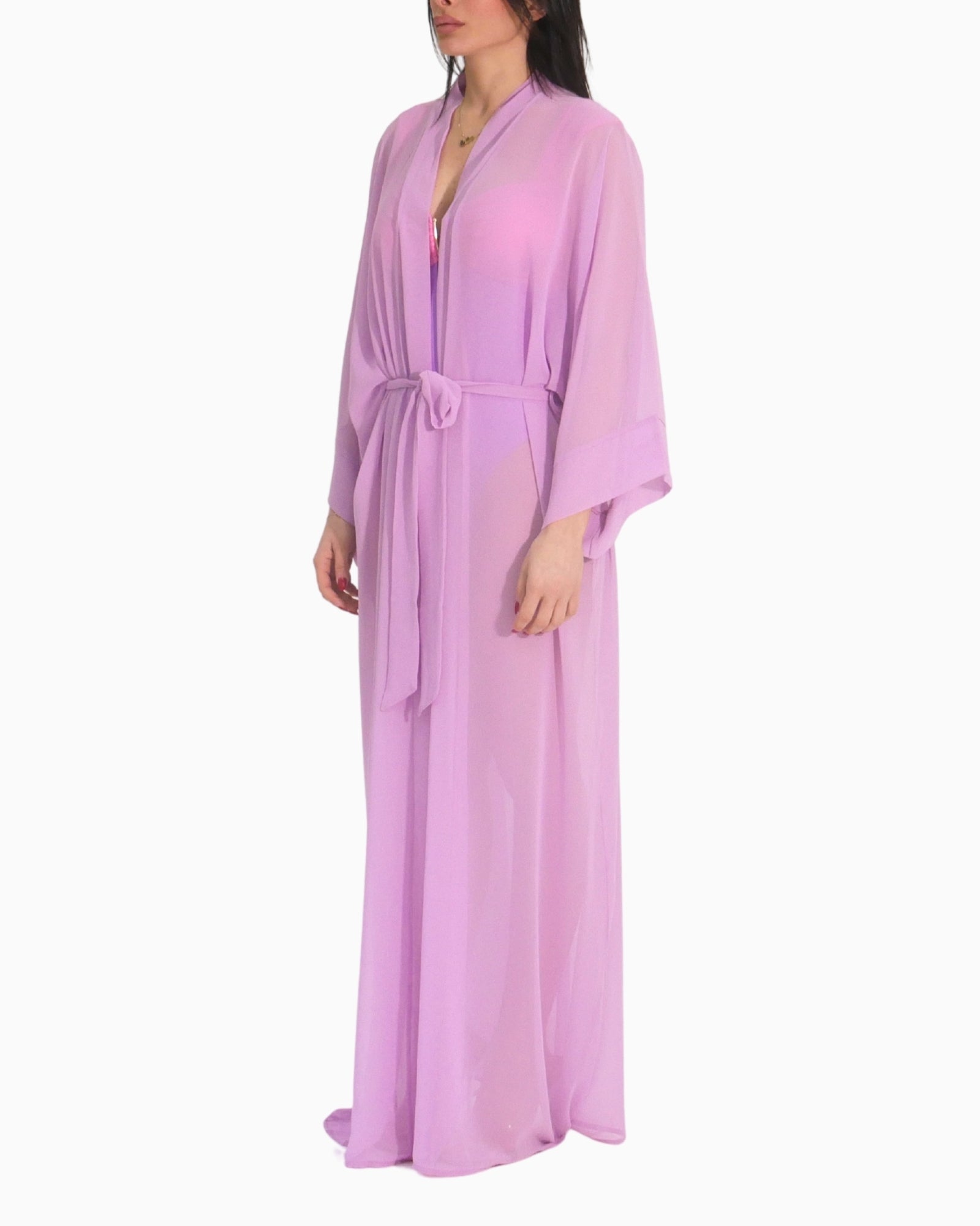 District Margherita Mazzei Copricostume 5WU73 0705 - SanShopLuxury - 2025, Abbigliamento, Beachwear, Copricostume, District Margherita Mazzei, Donna, Idoneo, Kimono Lungo, Lilla, New, Primavera/Estate, SS25, Unica