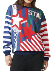 Adidas Felpa BJ8213 - SanShopLuxury - -50%, 2019, Abbigliamento, Adidas, Autunno/Inverno, Donna, Felpa, FW19, Multicolore, Outlet, Ultimo, XL