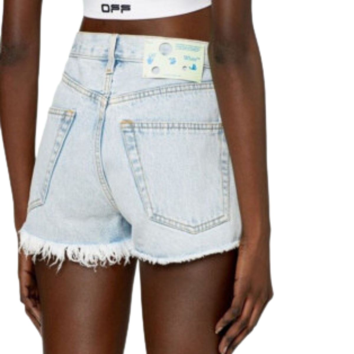 Off-White Short OWYC002S20DEN001/4500 - SanShopLuxury - -50%, 2020, 38, 39, 40, Abbigliamento, Blu, Donna, Off-White, Outlet, Primavera/Estate, Short, SS20