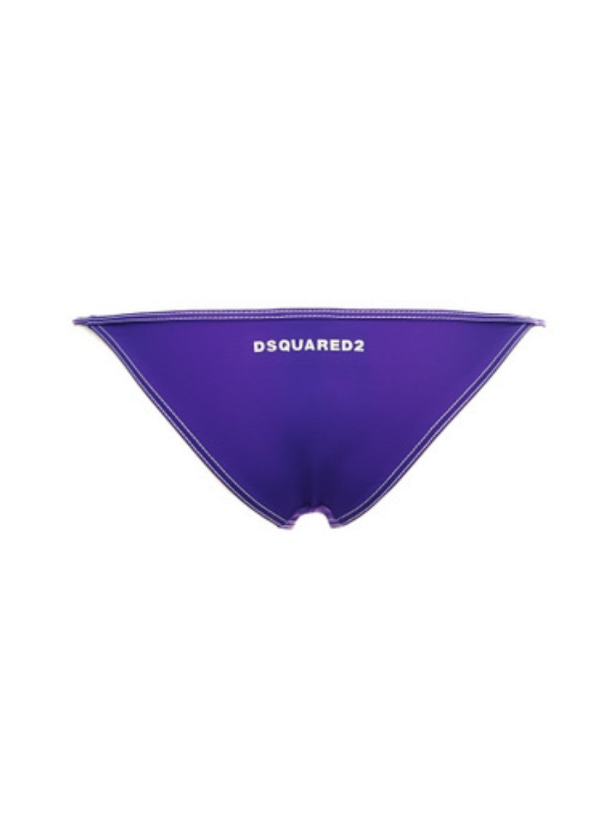 Dsquared2 Costume D6B333370 - SanShopLuxury - 40, 42, 44, 46, Abbigliamento, Beachwear, Carry Over, Costume, Donna, Dsquared2, Idoneo, Nero, New, Primavera/Estate, Slip, Viola