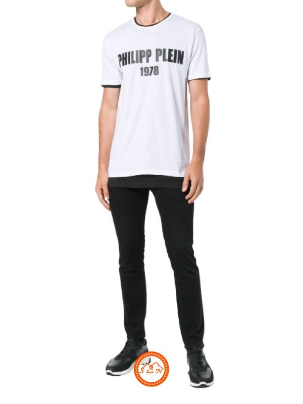 Philipp Plein T-Shirt MTK2762PJY002N - SanShopLuxury - -50%, 2018, Abbigliamento, Autunno/Inverno, Bianco, FW18, Outlet, Philipp Plein, T-Shirt, Ultimo, Uomo, XXL