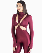 District Margherita Mazzei Tuta Intera 6LG80-0907 - SanShopLuxury - 2025, Abbigliamento, Autunno/Inverno, Bordeaux, District Margherita Mazzei, Donna, FW25, Idoneo, M, New, S, Tuta Intera, XS