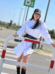 Palm Angels Abiti PWDG002C99FAB001 - SanShopLuxury - Abbigliamento, Abiti, Autunno/Inverno, Bianco, Carry Over, Continuativo, Donna, Idoneo, New, Palm Angels, Primavera/Estate, Ultimo, XS