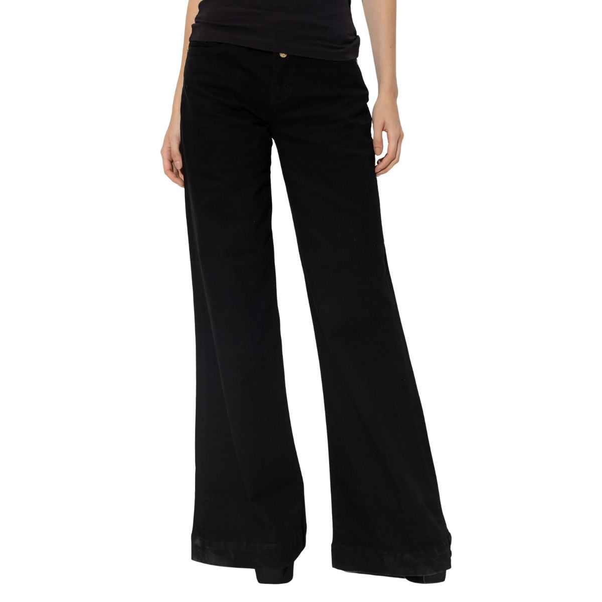 Versace Jeans Couture Jeans 75HAB561 CDW00 - SanShopLuxury - 2023, 38, 40, 42, A Zampa, Abbigliamento, Autunno/Inverno, Donna, FW23, Jeans, Nero, Outlet, Versace Jeans Couture