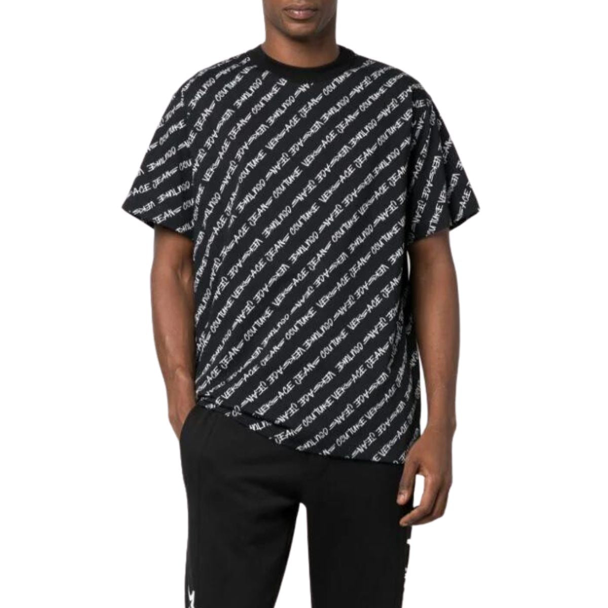 Versace Jeans Couture T-Shirt 75GAH6R0 JS220 - SanShopLuxury - 2023, 2XL, Abbigliamento, Autunno/Inverno, FW23, Idoneo, L, M, Nero, Outlet, T-Shirt, Uomo, Versace Jeans Couture, XL