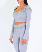 District Margherita Mazzei Top SH45 0023 - SanShopLuxury - 2024, Abbigliamento, Autunno/Inverno, Crop, District Margherita Mazzei, Donna, FW24, Grigio, Idoneo, L, M, Outlet, S, Top, XL, XS