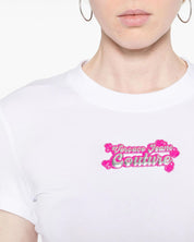 Versace Jeans Couture T-Shirt 76HAHG08/CJ02G003 - SanShopLuxury - 2024, Abbigliamento, Bianco, Crop, Donna, Idoneo, L, Outlet, Primavera/Estate, SS24, T-Shirt, Versace Jeans Couture, XL