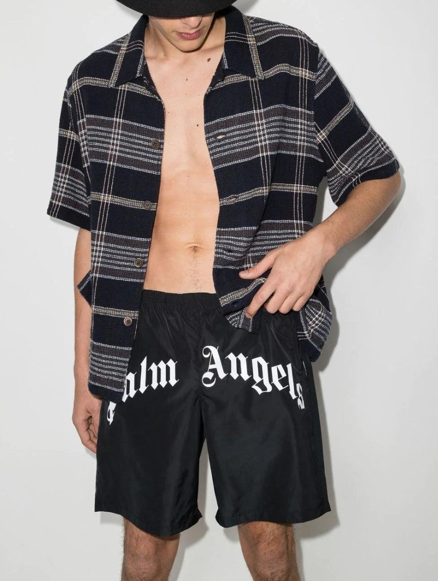 Palm Angels Costume PMFA005C99FAB001 - SanShopLuxury - Abbigliamento, Beachwear, Carry Over, Costume, Idoneo, L, M, Nero, New, Palm Angels, Pantaloncino, Primavera/Estate, S, Uomo, Viola