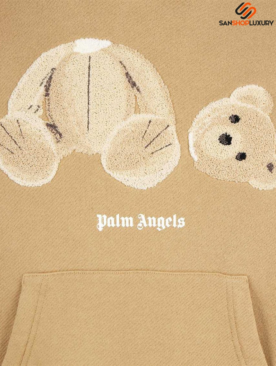 Felpa Palm Angels PMBB058F21FLE007 - SanShopLuxury - -50%, 2021, Abbigliamento, Autunno/Inverno, Beige, Carry Over, Con Cappuccio, Felpa, Idoneo, L, M, Marrone, Nero, Outlet, Palm Angels, Uomo, XL