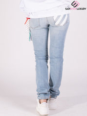 Off-White Jeans OWCE006E17149095/7101 - SanShopLuxury - -70%, 2017, 39, 40, 41, Abbigliamento, Autunno/Inverno, Azzurro, Blu, Donna, FW17, Jeans, Off-White, Outlet