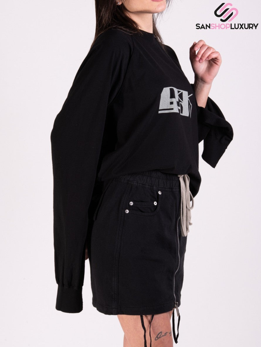 Rick Owens Drkshdw Gonna DS02A3345 RIG 09 - SanShopLuxury - -50%, 2021, Abbigliamento, Autunno/Inverno, Donna, FW21, Gonna, L, M, Nero, Outlet, Rick Owens Drkshdw, S, Ultimo