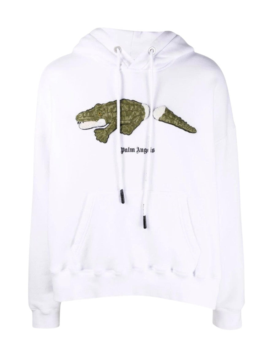 Felpa Palm Angels PMBB058C99FLE002 - SanShopLuxury - Abbigliamento, Autunno/Inverno, Bianco, Carry Over, Con Cappuccio, Continuativo, Felpa, Idoneo, M, Nero, New, Palm Angels, Primavera/Estate, S, Uomo, XL