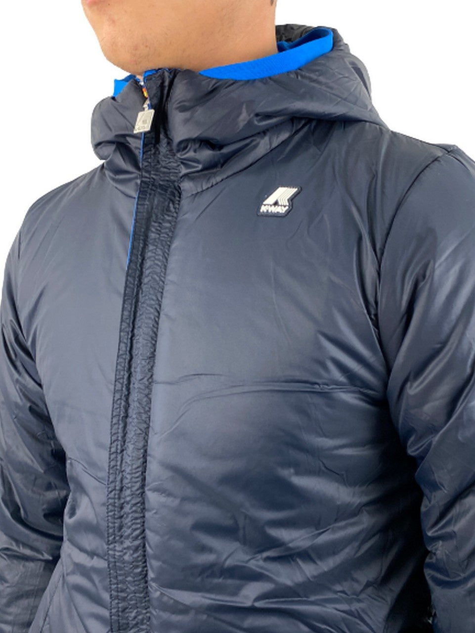 K-Way Giubbino K008JQ0 - SanShopLuxury - -50%, 2018, Abbigliamento, Autunno/Inverno, Blu Royal-Blu Navy, Blu-Rosso, FW18, Giubbino, K-Way, Outlet, S, Uomo