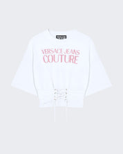 Versace Jeans Couture T-Shirt 76HAHG04/CJ00G003 - SanShopLuxury - 2024, Abbigliamento, Bianco, Donna, Idoneo, L, Outlet, Primavera/Estate, SS24, T-Shirt, Ultimo, Versace Jeans Couture