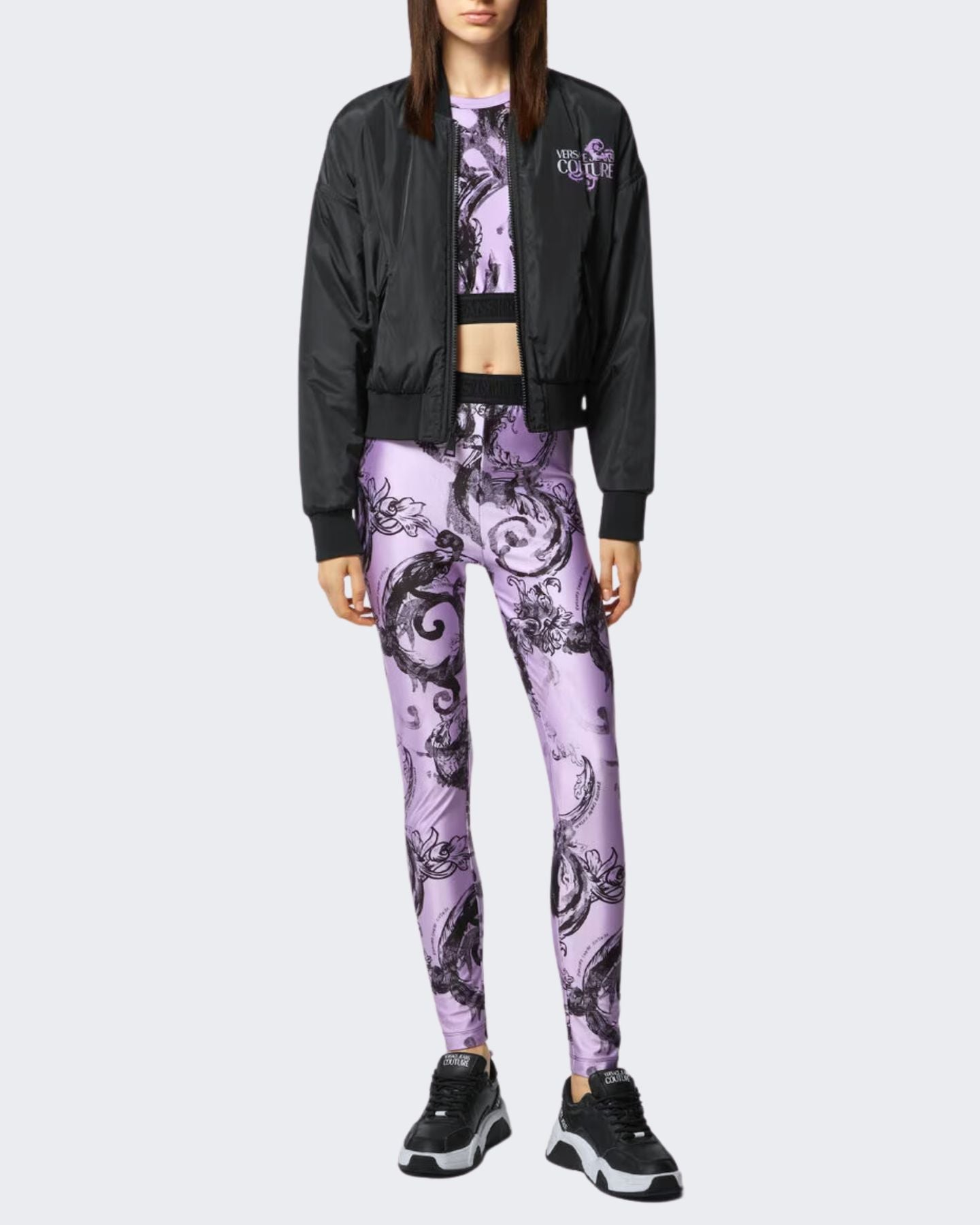 Versace Jeans Couture Leggings 76HAC101/JS292320 - SanShopLuxury - 2024, 38, 40, Abbigliamento, Donna, Idoneo, Leggings, Lilla, Outlet, Primavera/Estate, SS24, Versace Jeans Couture