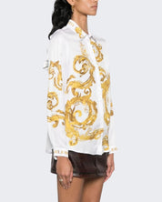 Versace Jeans Couture Camicia 76HAL2P1/NS459G03 - SanShopLuxury - 2024, 40, 42, Abbigliamento, Bianco-Oro, Camicia, Donna, Idoneo, Outlet, Primavera/Estate, SS24, Top, Versace Jeans Couture