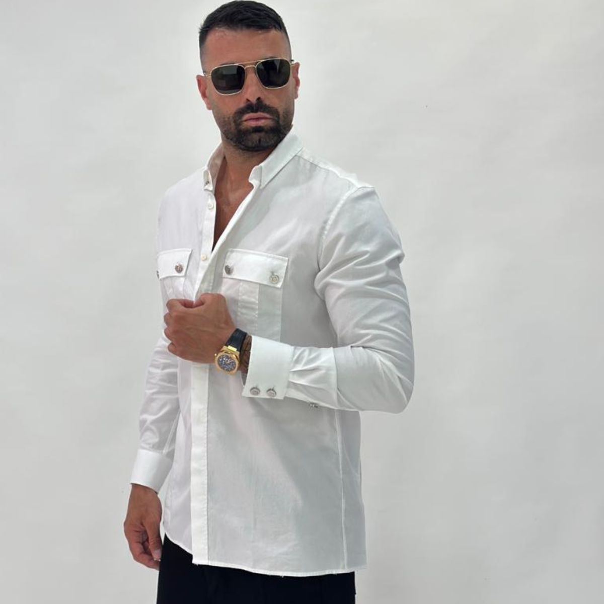 Balmain Camicia UH02117C176/0FA