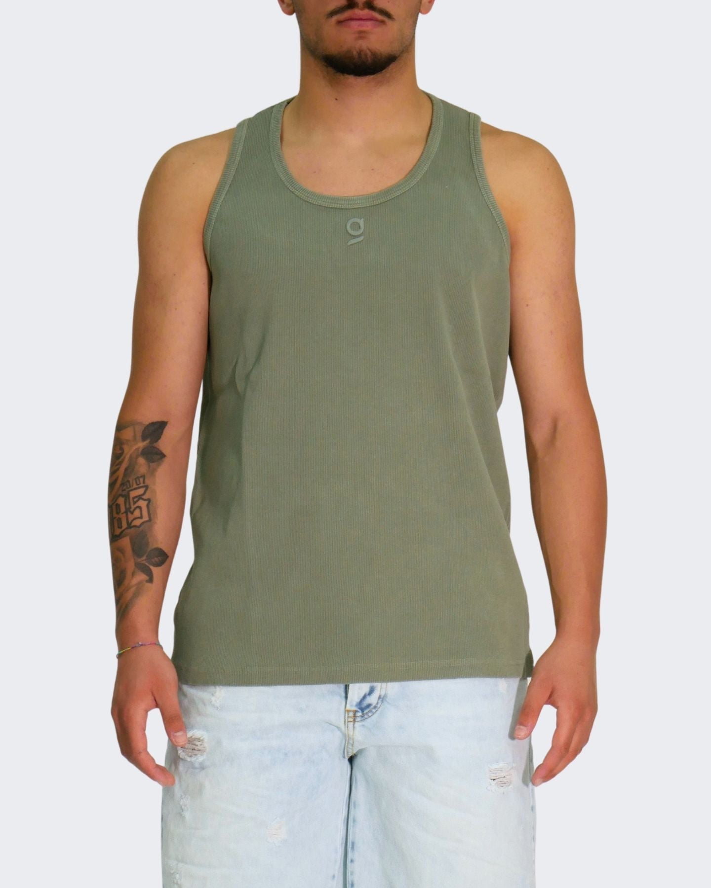 Estate, S, Salvia, SS24, T-Shirt Canotta, Uomo, Verde, XL, XXL